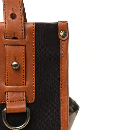 Burberry Canvas Calfskin Two Tone Tote Bag Tan 9 of 9