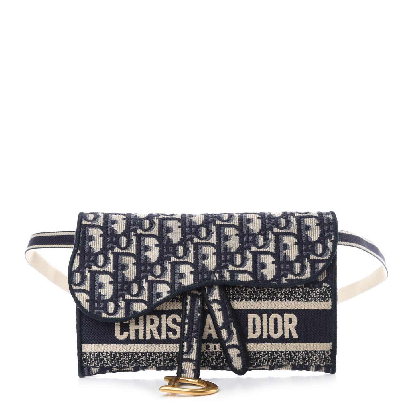 Oblique Slim Saddle Pouch Blue