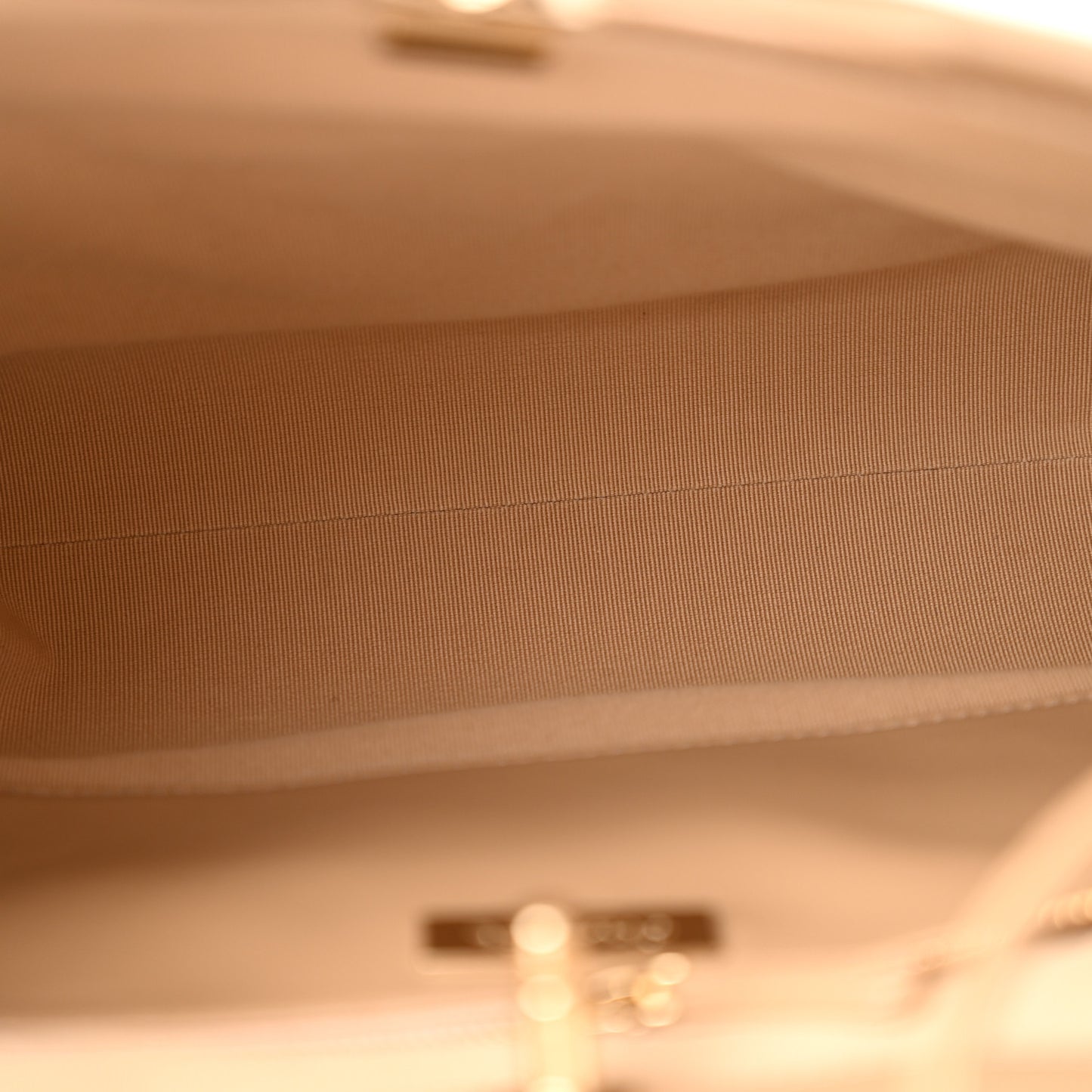 Shiny Lambskin Quilted 31 Shopping Bag Beige