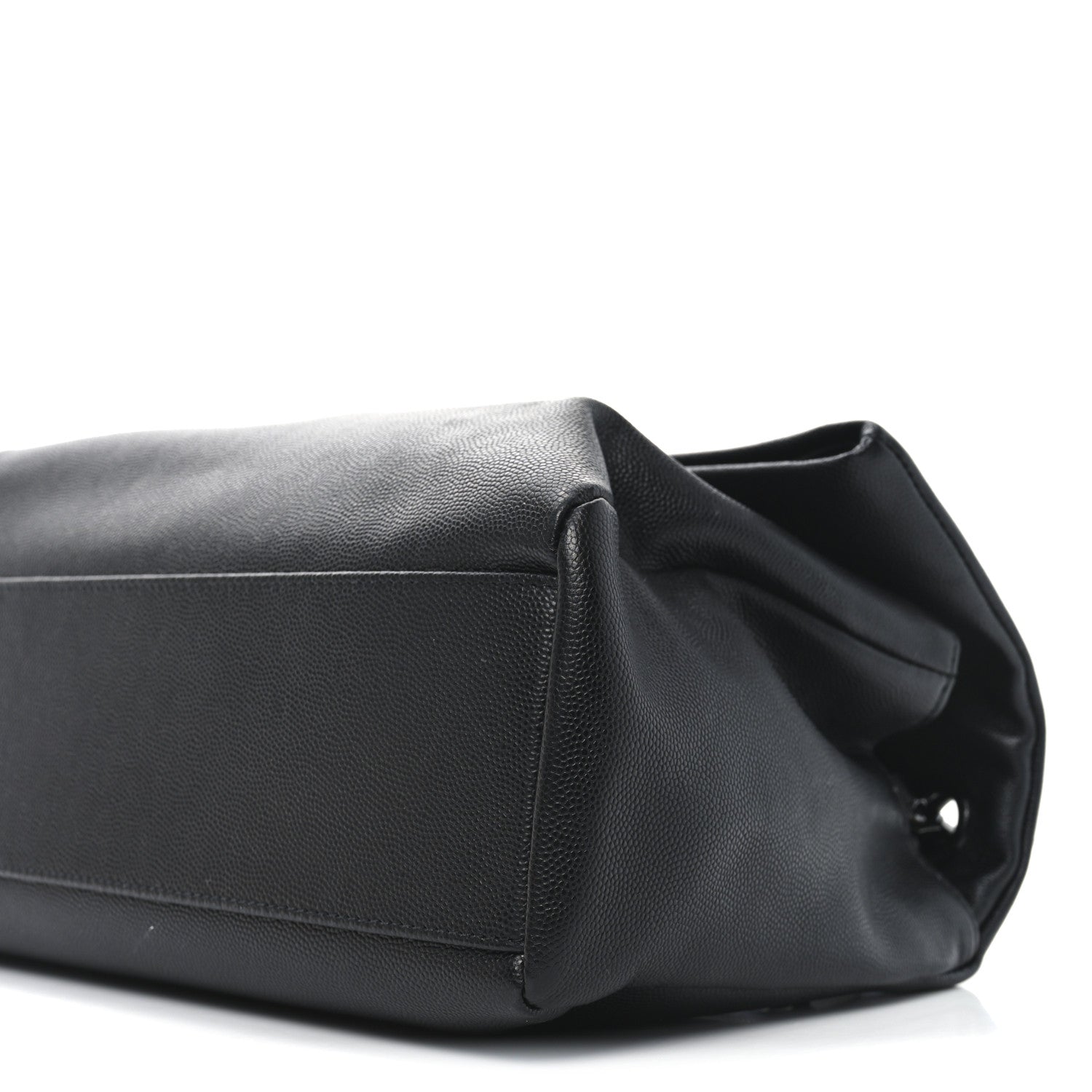 Saint Laurent Grain De Poudre Medium West Hollywood Monogram Fold-Over Black 10 of 10