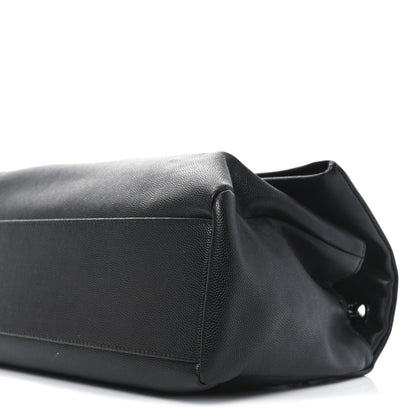Saint Laurent Grain De Poudre Medium West Hollywood Monogram Fold-Over Black 10 of 10