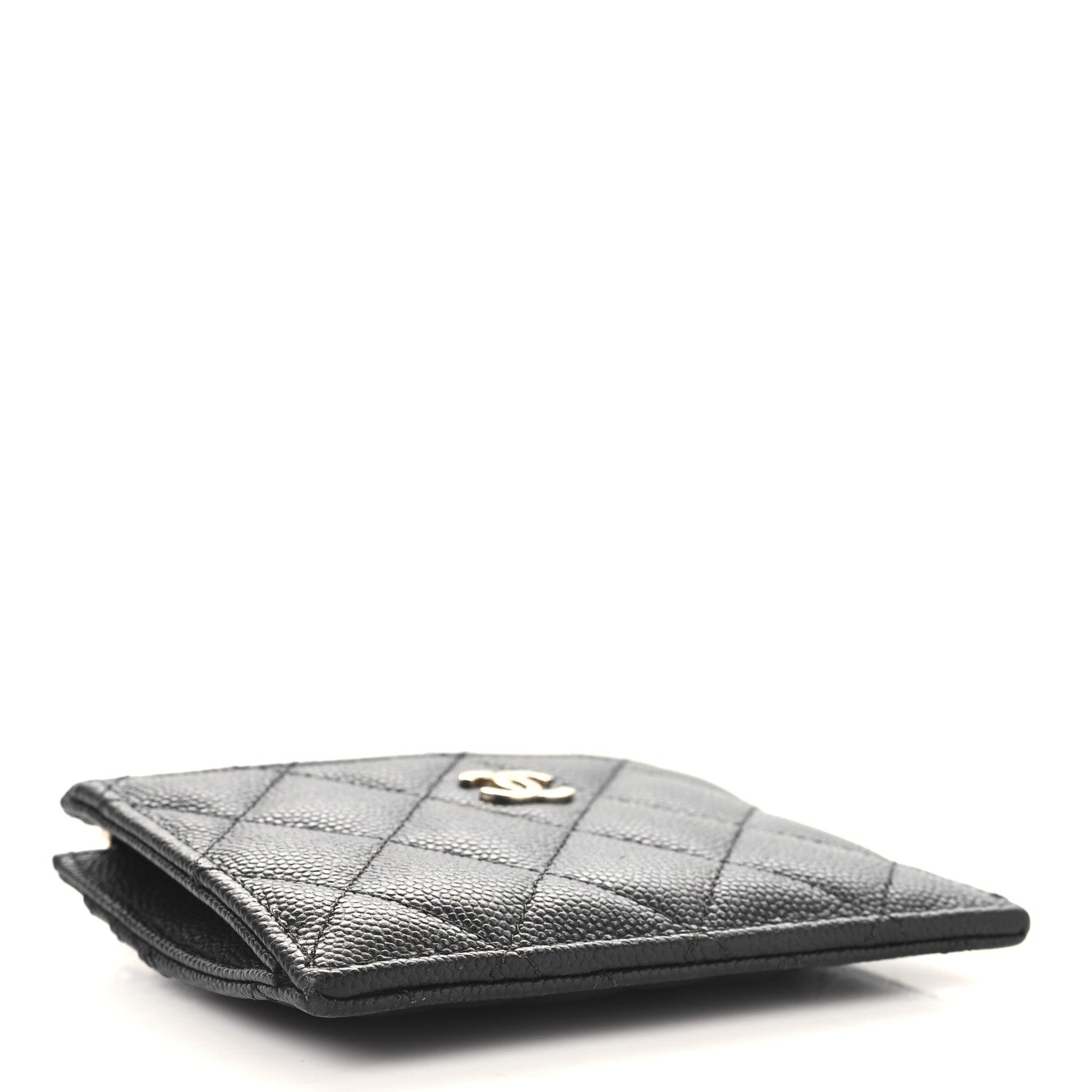 Chanel Caviar Quilted CC Zip Card Holder Black 4 of 8