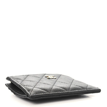 Chanel Caviar Quilted CC Zip Card Holder Black 4 of 8