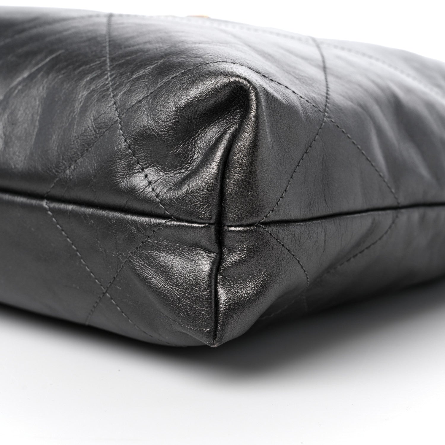 Chanel Metallic Calfskin Quilted Small Chanel 22 Ruthenium 10 of 10