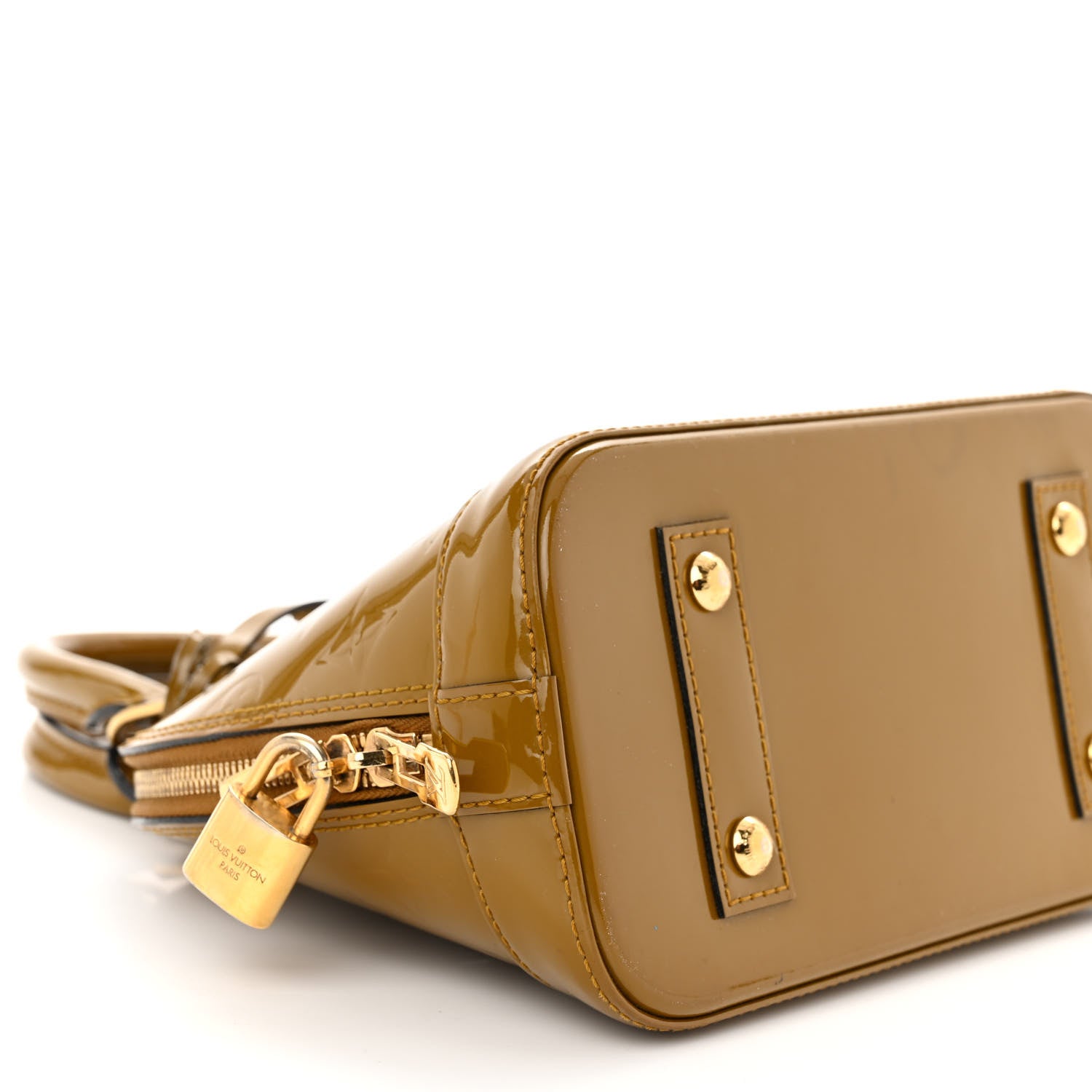 Louis Vuitton Vernis Alma BB Vert Olive 9 of 12