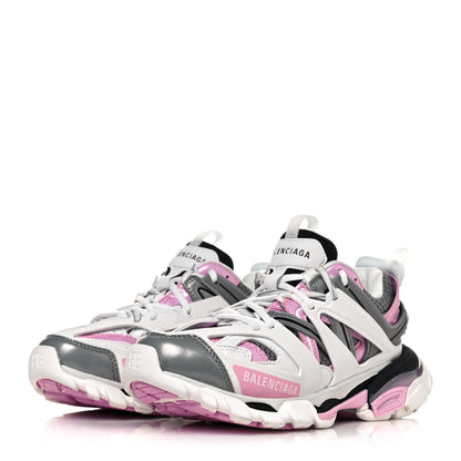 Balenciaga Mesh Rubber Bi-Color Womens Track Sneakers 35 White Pink Grey 3 of 9
