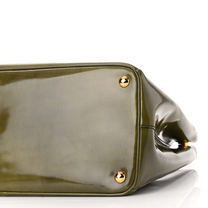 Prada Spazzolato Large Galleria Double Zip Tote Militare Fume 9 of 10