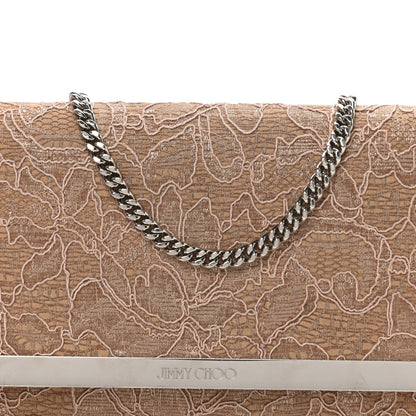 Jimmy Choo Lace Milla Wallet on Chain Powder Pink 7 of 10