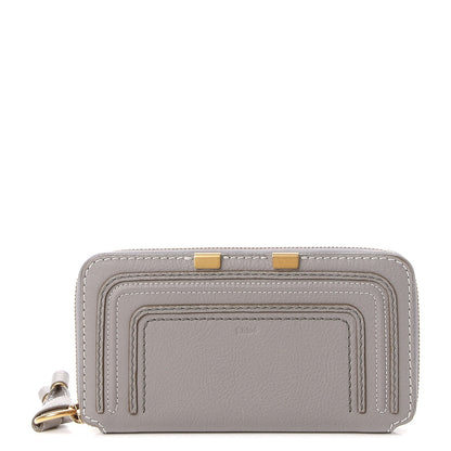 Chloe Calfskin Marcie Long Zip Around Wallet Cashmere Grey 1 of 9