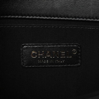 Chanel Velvet Chevron Medium Boy Flap Black 6 of 11
