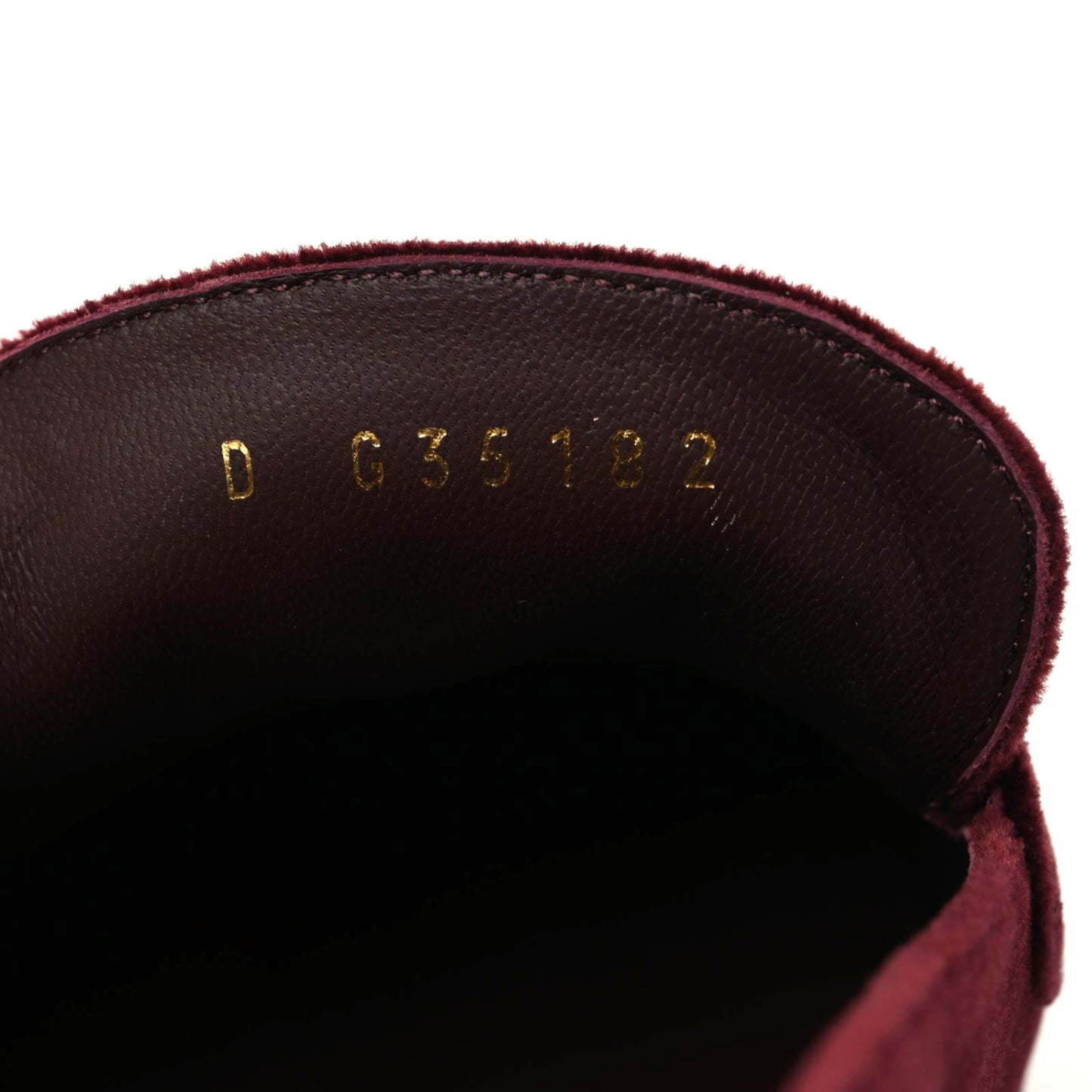 Velvet Moccasin Loafers 38 Burgundy