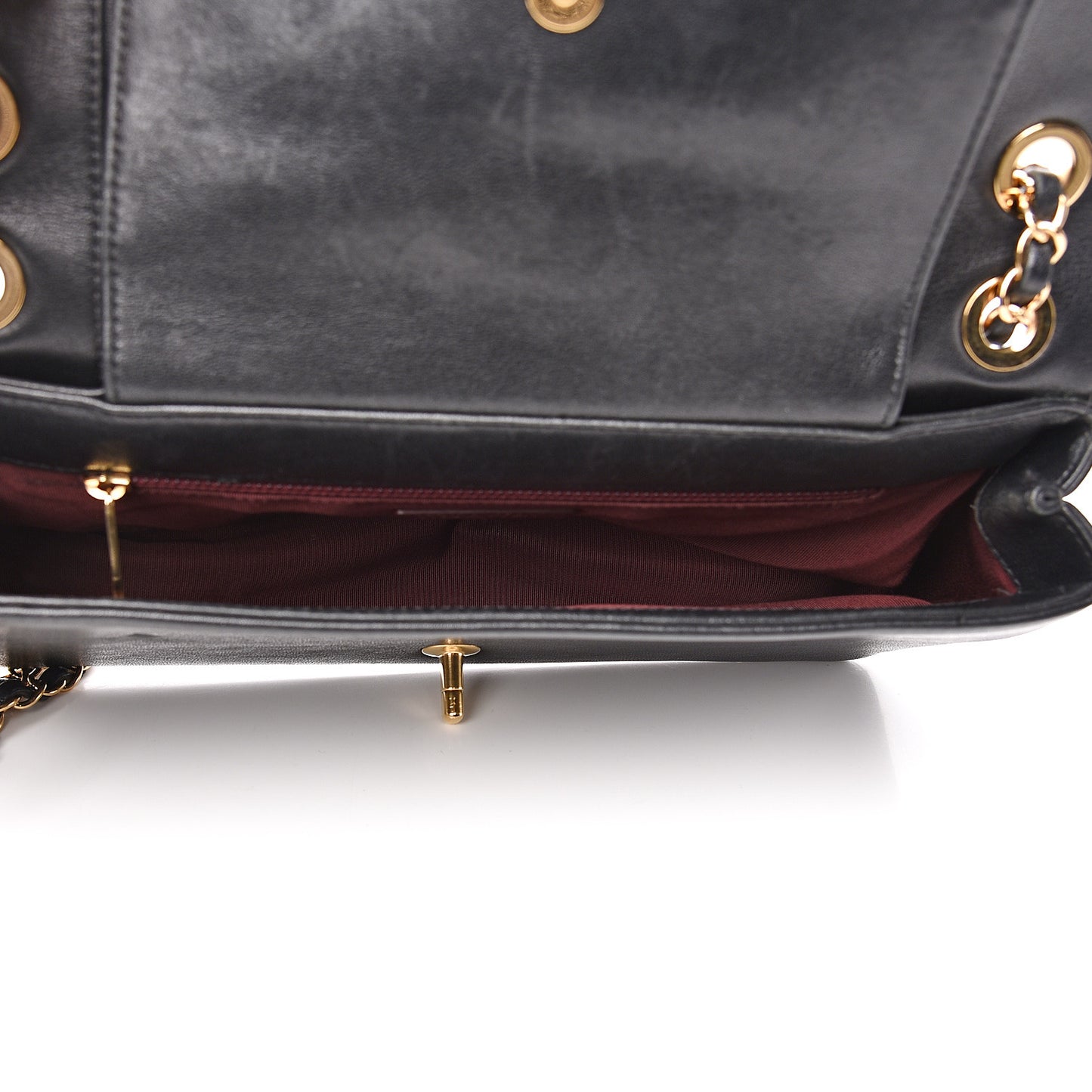 Sheepskin Quilted Vintage Mademoiselle Flap Black