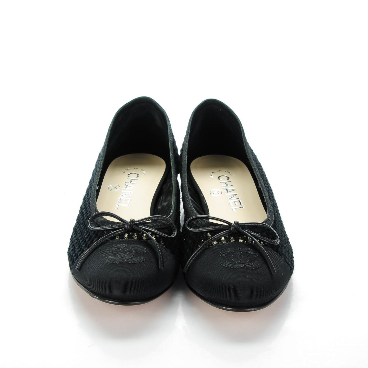 Knit Ballerina Flats 36.5 Black
