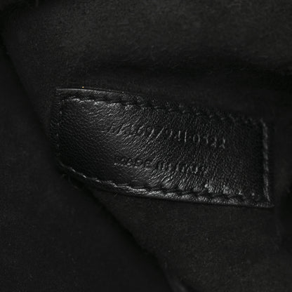 Saint Laurent Calfskin Crocodile Embossed Paris VII Large Flat Hobo Fondente 8 of 11