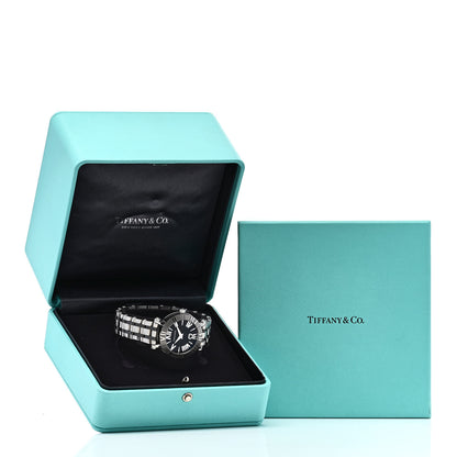 Tiffany Stainless Steel Ceramic 30mm Atlas Quartz Watch Black 5 of 5