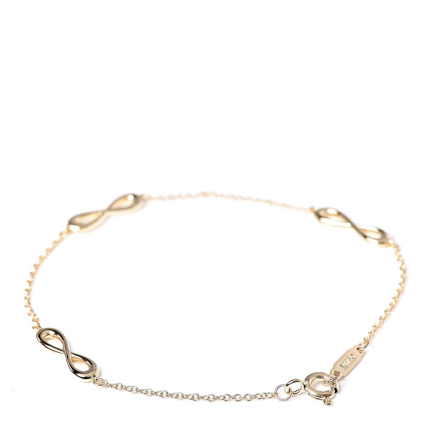 18K Yellow Gold Infinity Endless Bracelet
