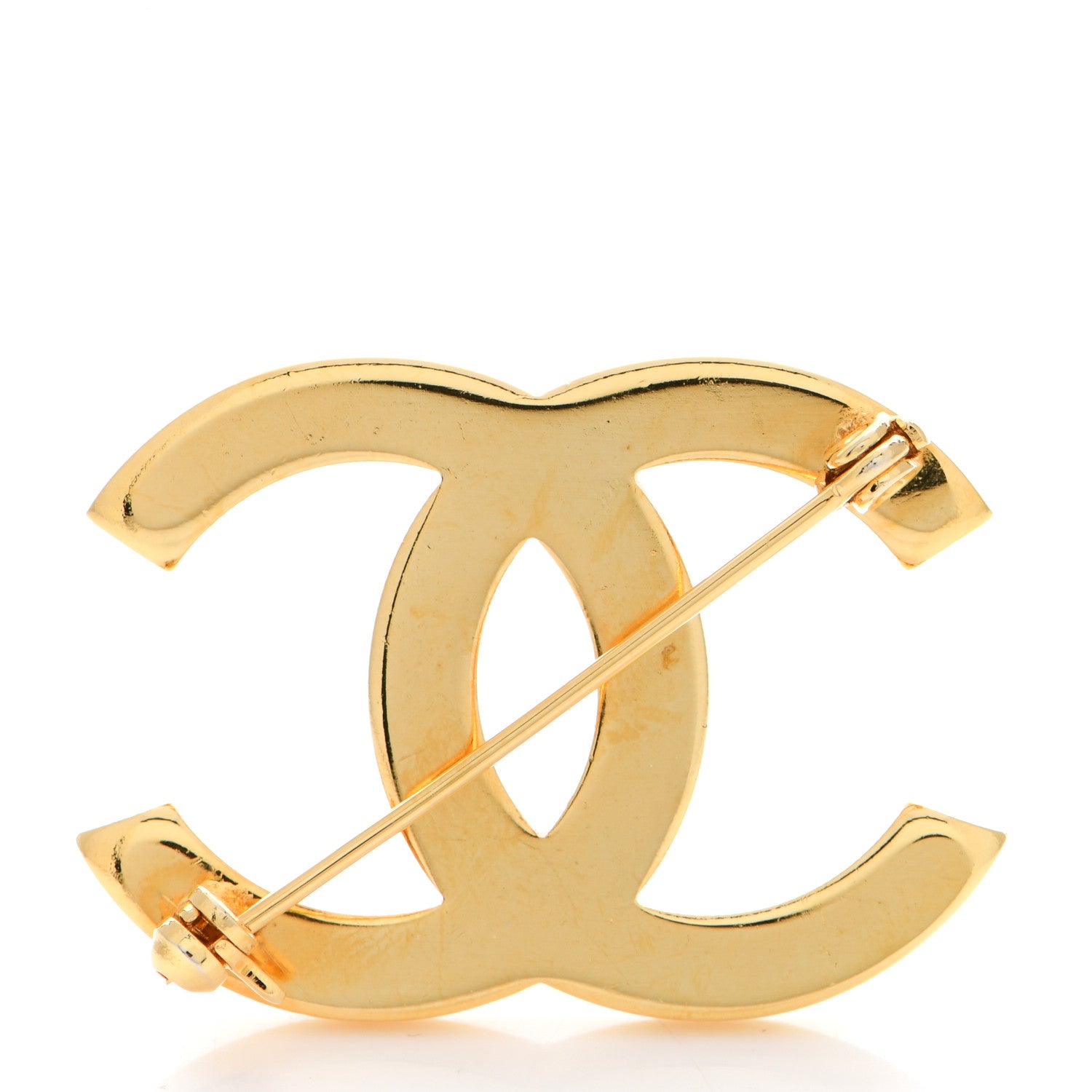 Chanel Metal Large CC Brooch Gold 3 of 5