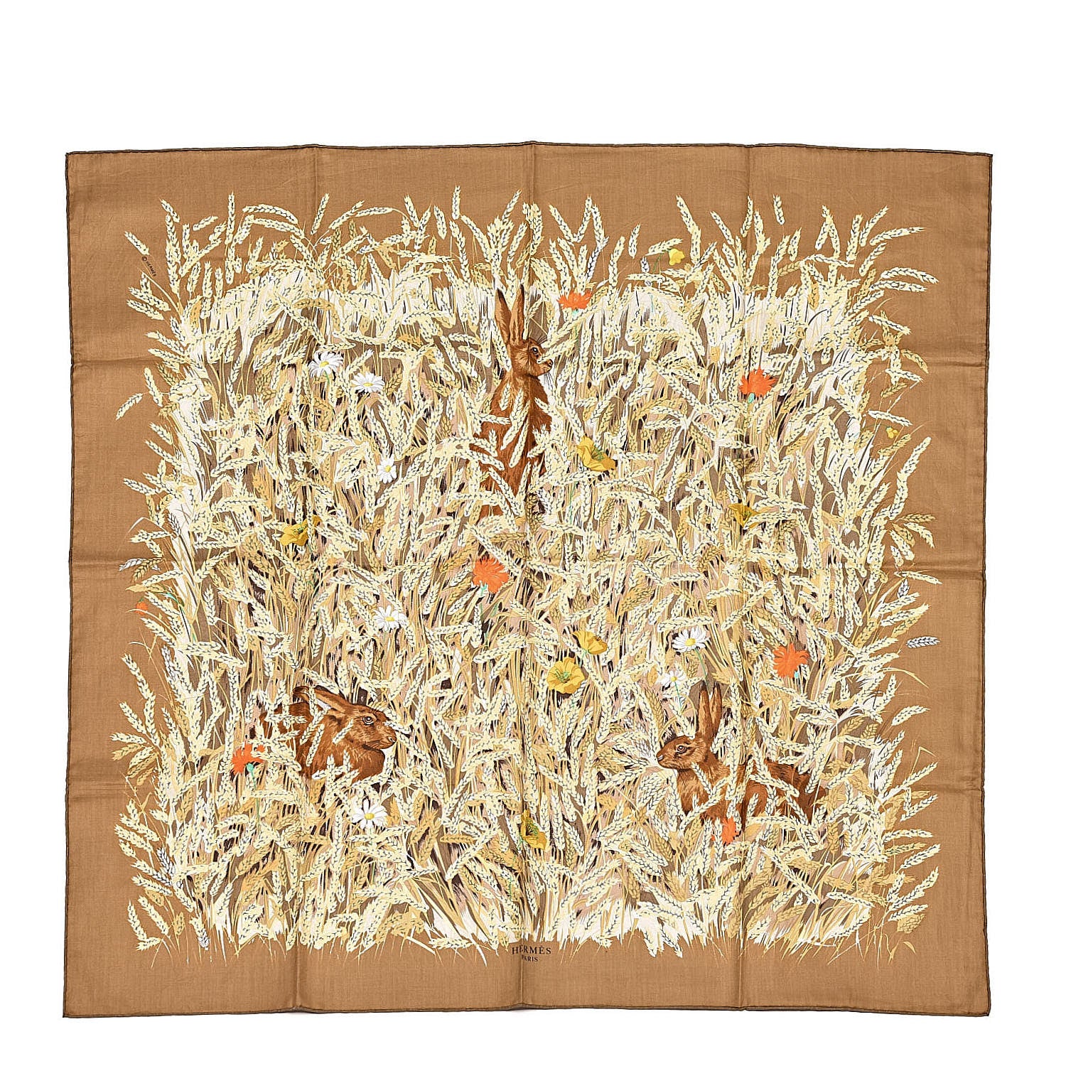 Hermes Cotton Les Bles Scarf 65 1 of 5