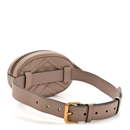 Gucci Calfskin Matelasse GG Marmont Belt Bag 75 30 Porcelain Rose 3 of 10