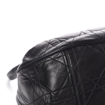 Christian Dior Lambskin Cannage Flap Shoulder Bag Black 8 of 11