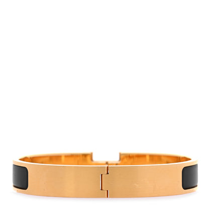 Hermes Matte Enamel Narrow Clic Clac HH Bracelet GM Black 3 of 5
