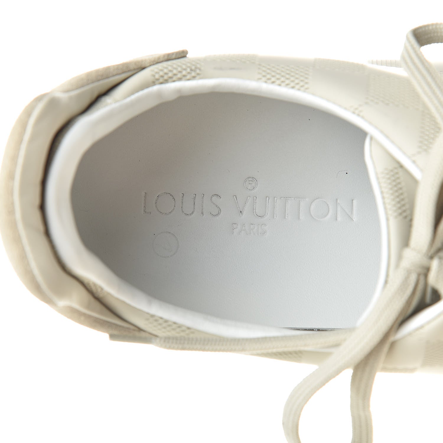 Louis Vuitton Calfskin Damier Embossed Frontrow Sneakers 10 Creme 8 of 8