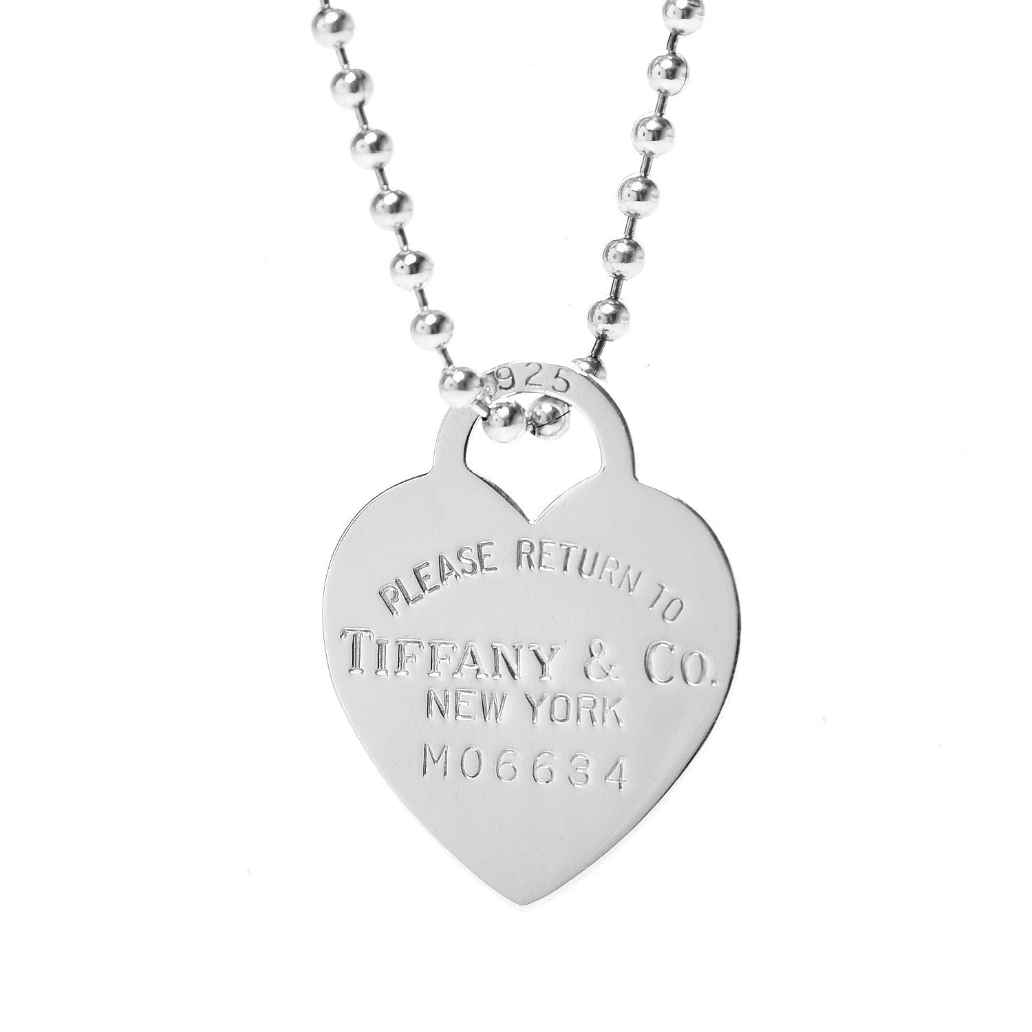 Tiffany Sterling Silver Long Return to Tiffany Heart Pendant Necklace 3 of 5