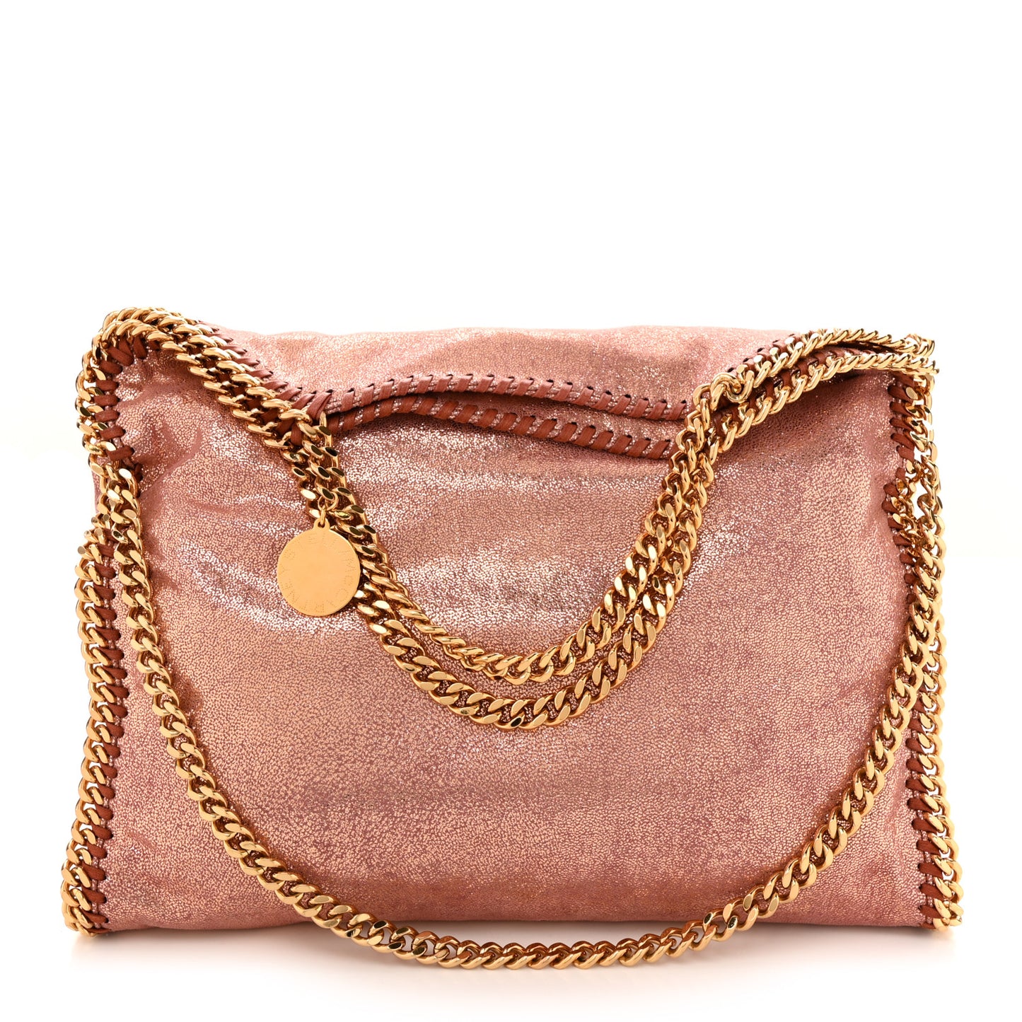 Metallic Shaggy Deer Small Falabella Tote Copper