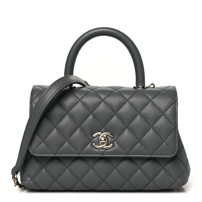 Chanel Caviar Quilted Mini Coco Handle Flap Grey 1 of 11