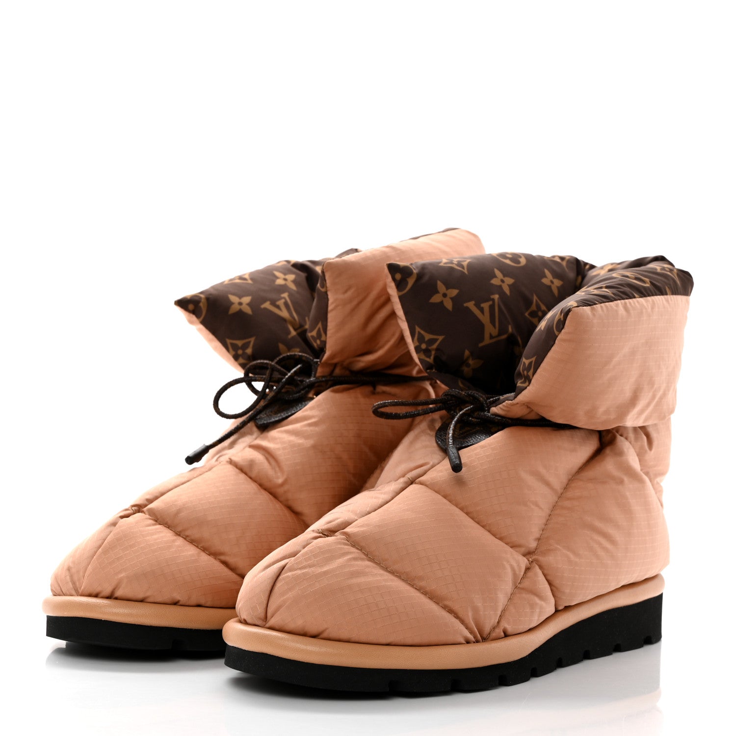 Louis Vuitton Nylon Monogram Pillow Comfort Ankle Boot 40 Beige 3 of 8