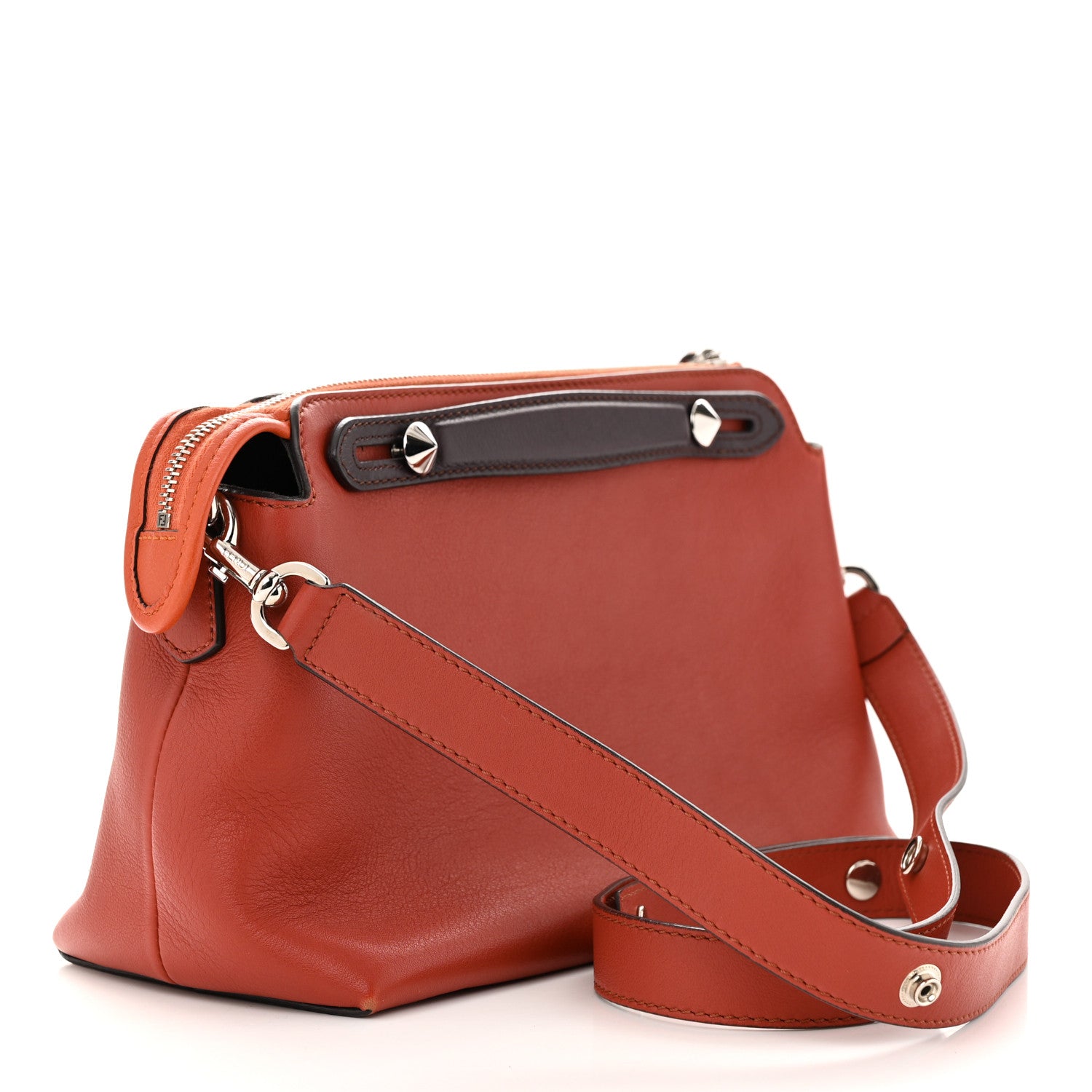Fendi Vitello Dolce 4 Color Medium By The Way Boston Bag Terra di Siena Multicolor 3 of 12