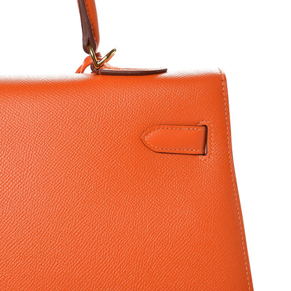 Hermes Epsom Kelly Sellier 35 Orange 26 of 37