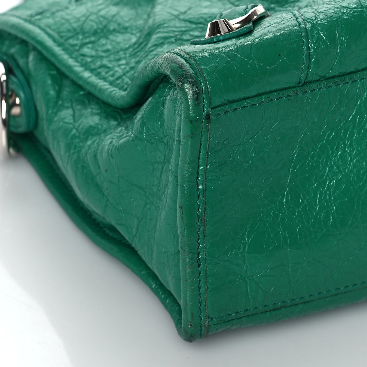 Agneau Classic Silver Hardware S City Magic Green