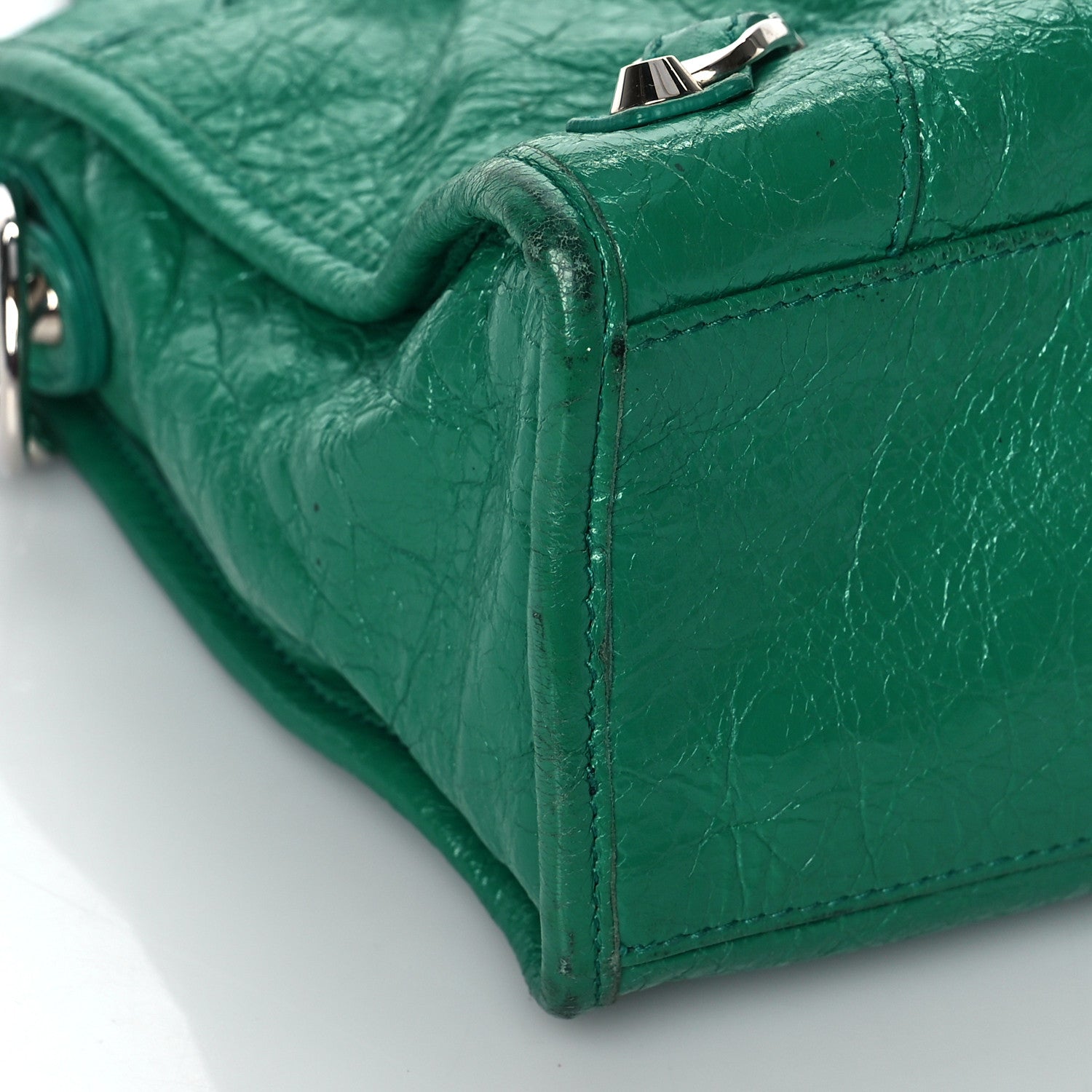 Balenciaga Agneau Classic Silver Hardware S City Magic Green 8 of 19