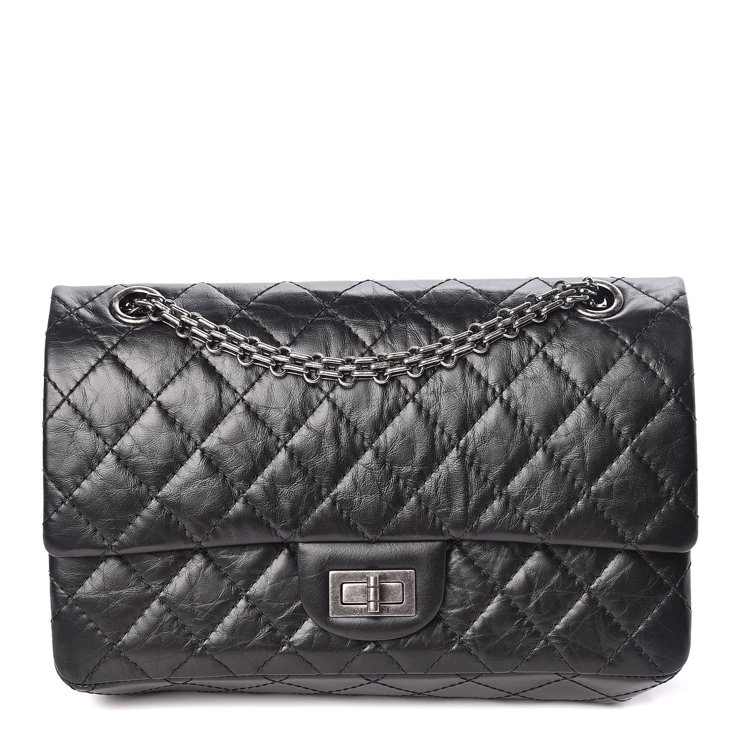 Chanel Aged Calfskin Quilted 2.55 Reissue 225 Flap Black 1 of 10
