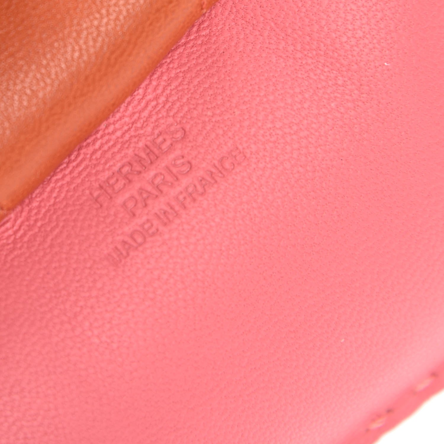 Hermes Milo Lambskin Grigri Rodeo Bag Charm MM Rose Azalee Cornaline Bleu De Malte 3 of 4