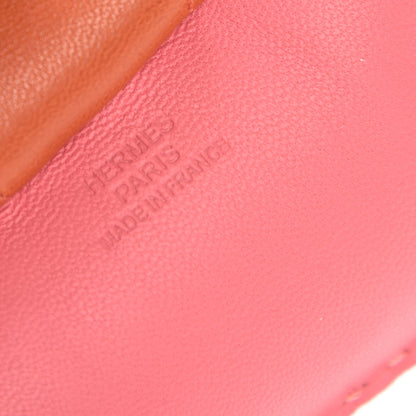Hermes Milo Lambskin Grigri Rodeo Bag Charm MM Rose Azalee Cornaline Bleu De Malte 3 of 4