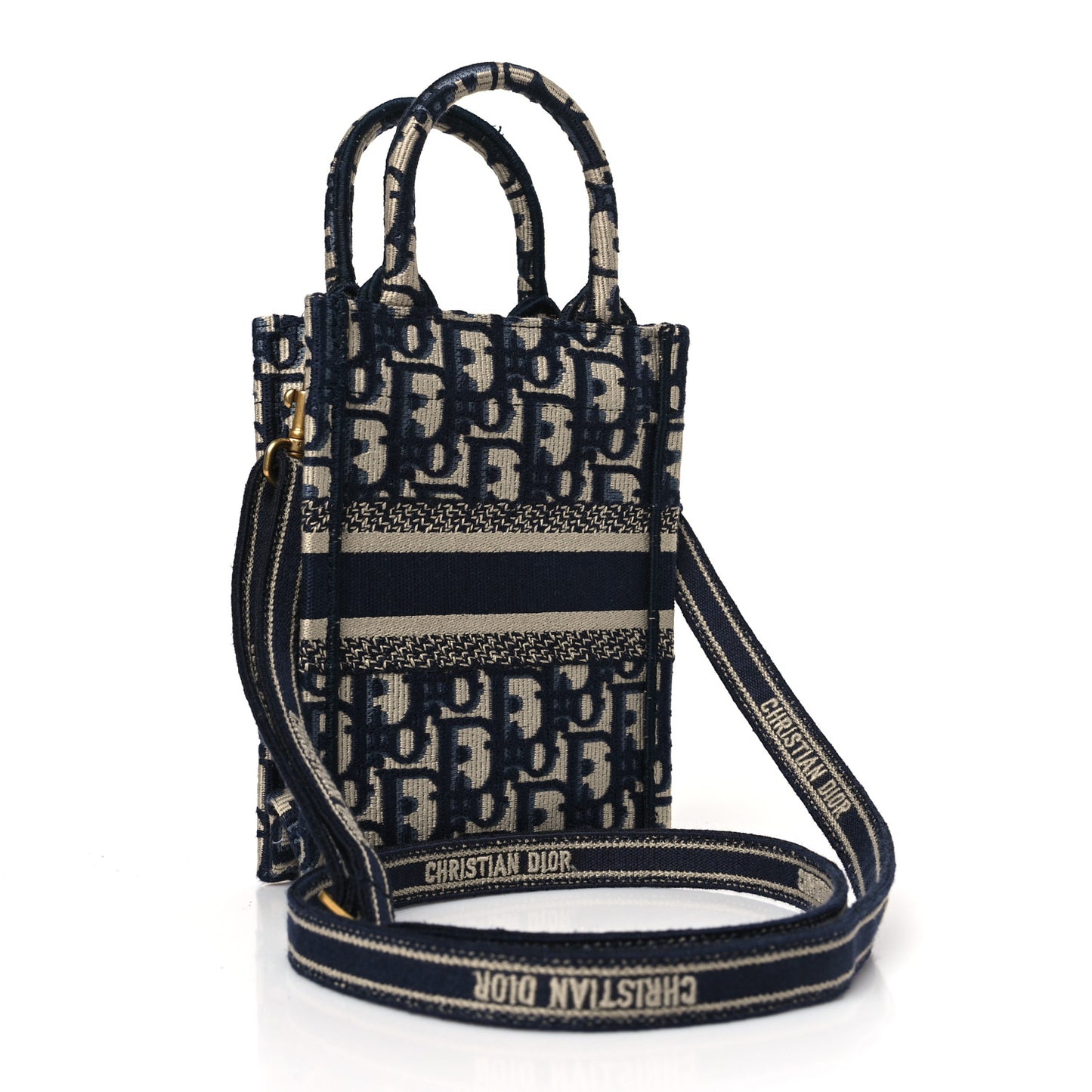 Oblique Mini Book Tote Phone Bag Blue