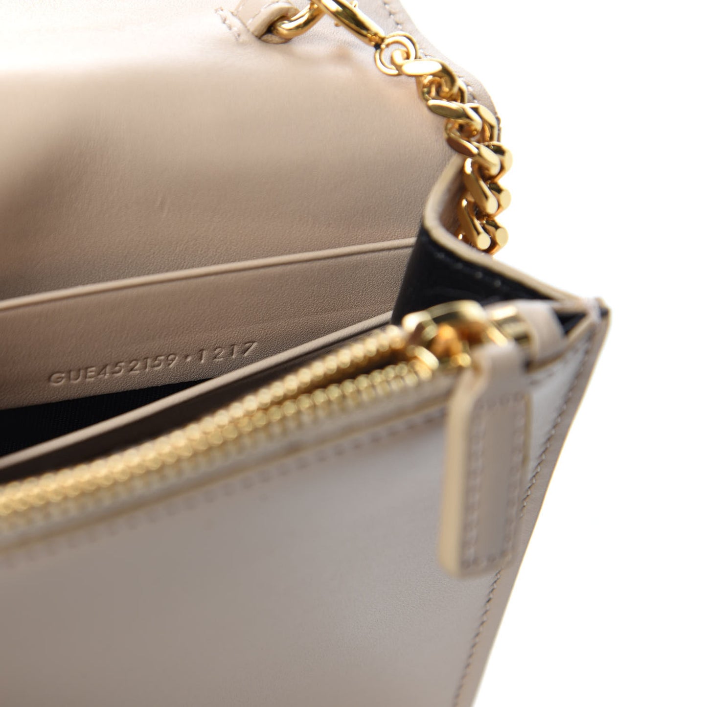 Smooth Calfskin Classic Monogram Kate Tassel Chain Wallet Nude Powder