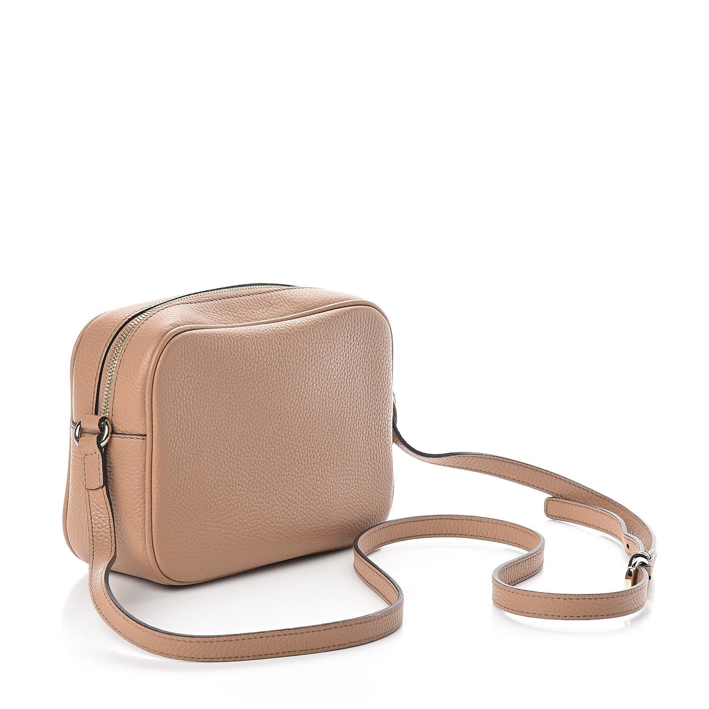 Pebbled Calfskin Small Soho Disco Bag Rose Beige
