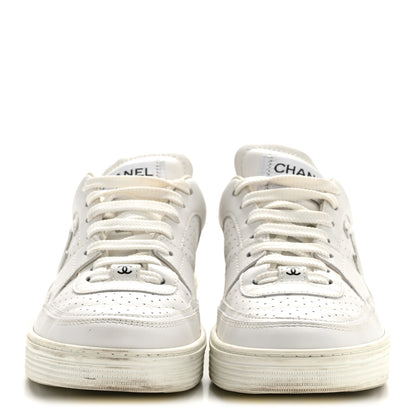 Chanel Calfskin CC Womens Sneakers 38 White 3 of 11