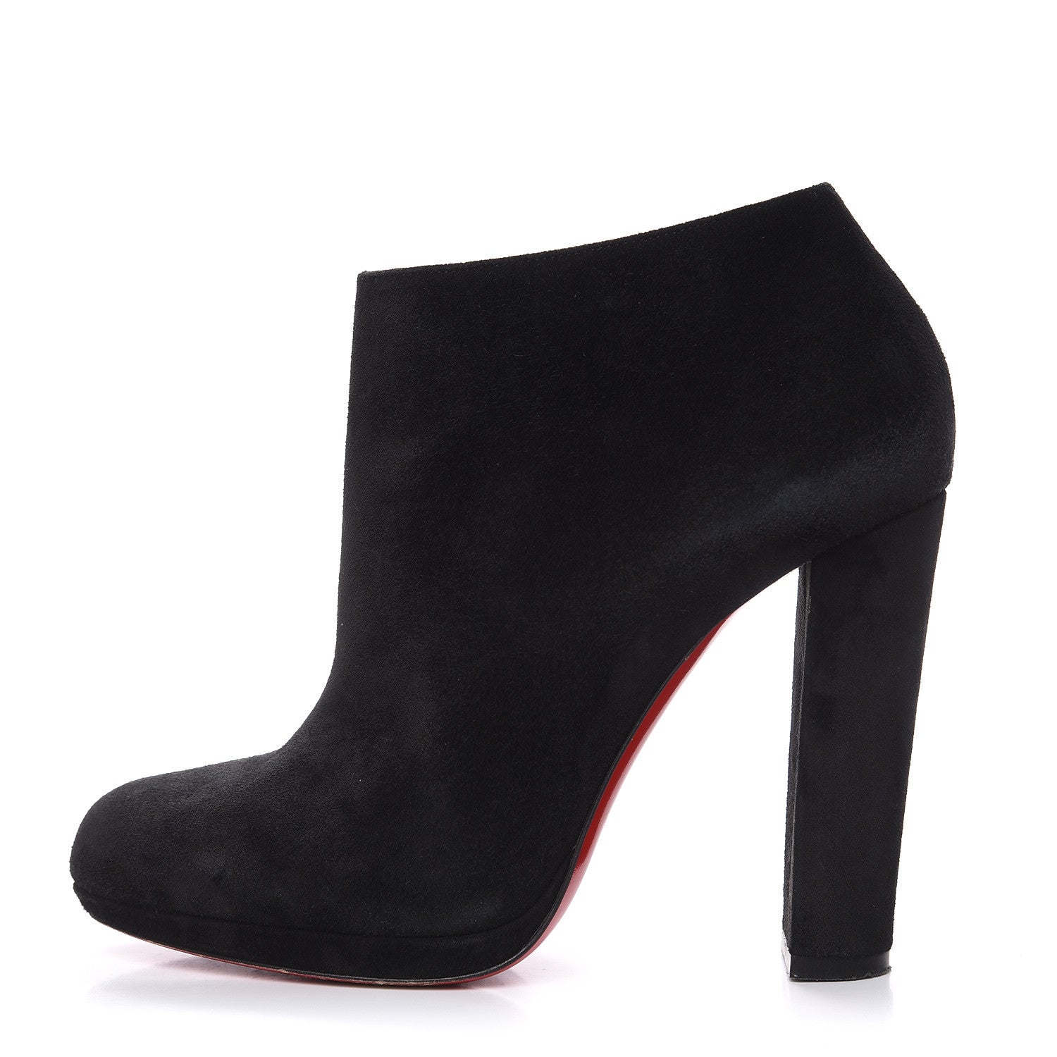 Christian Louboutin Veau Velours Rock and Gold 120 Ankle Booties 38.5 Black 1 of 13