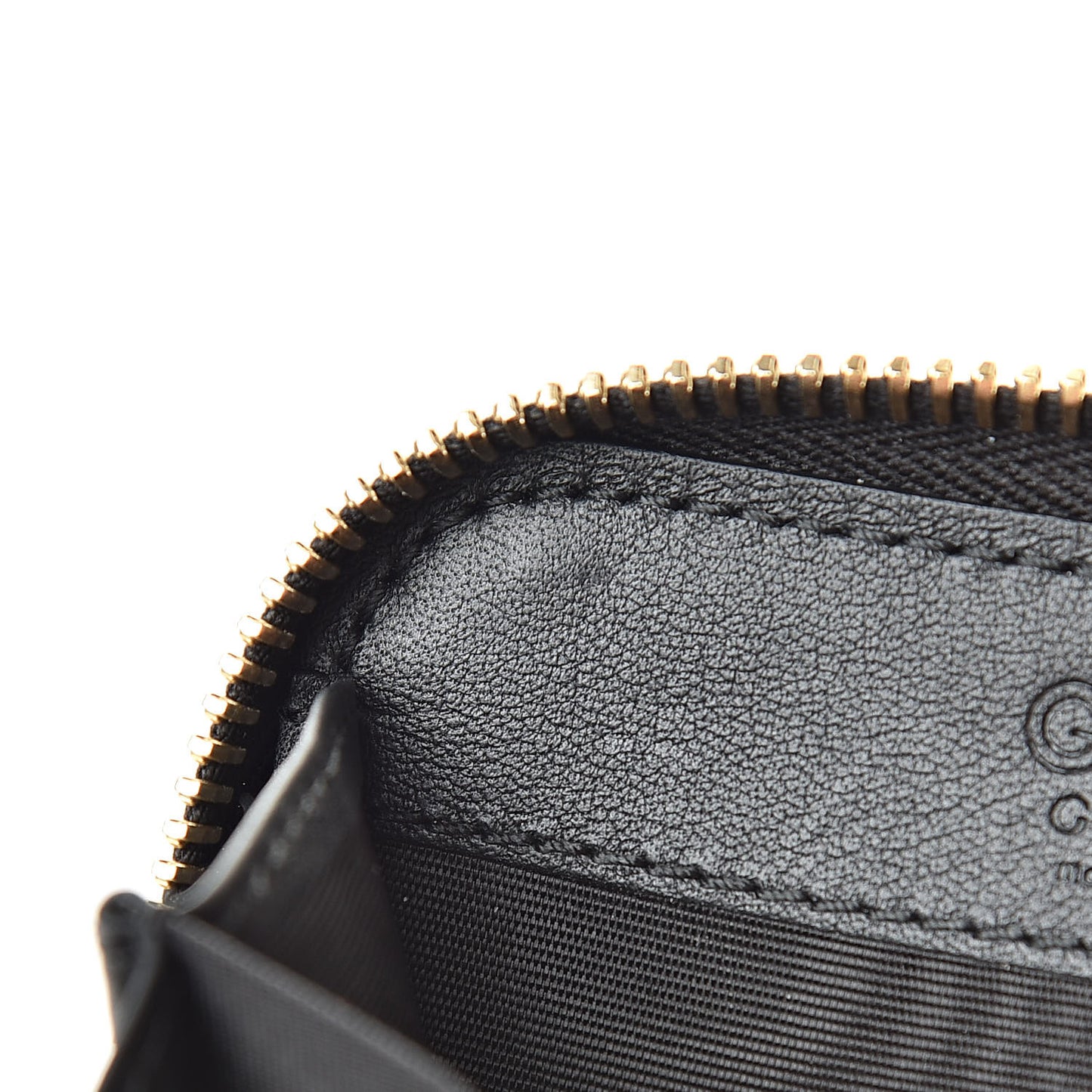 Microguccissima Zip Around Card Case Black