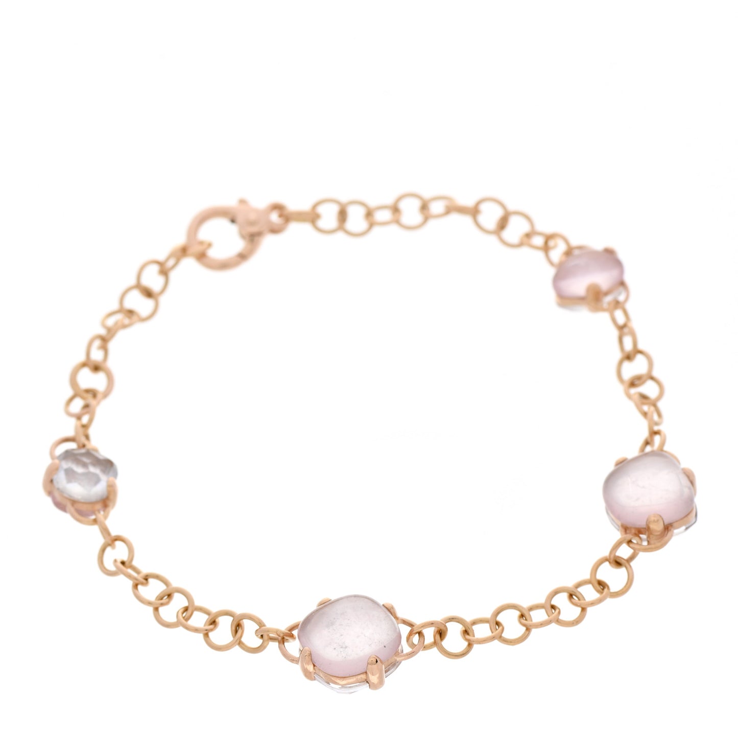 18K Rose Gold Rose Quartz Capri Bracelet