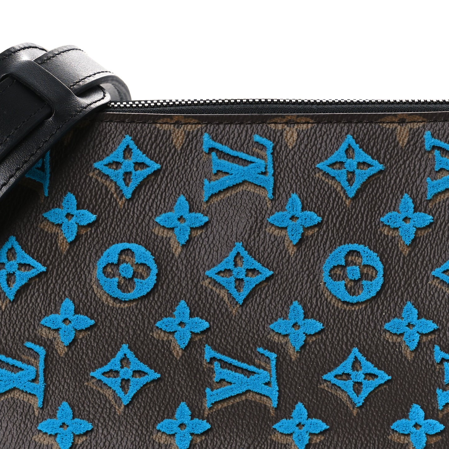 Monogram Tuffetage Triangle Messenger Turquoise