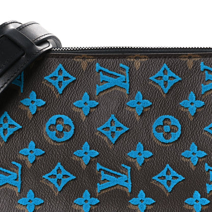 Louis Vuitton Monogram Tuffetage Triangle Messenger Turquoise 8 of 11