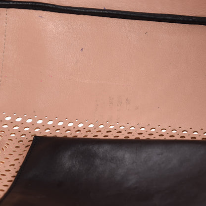 Chloe Sheepskin Perforated Alison East West Tote Tan Black 12 of 18