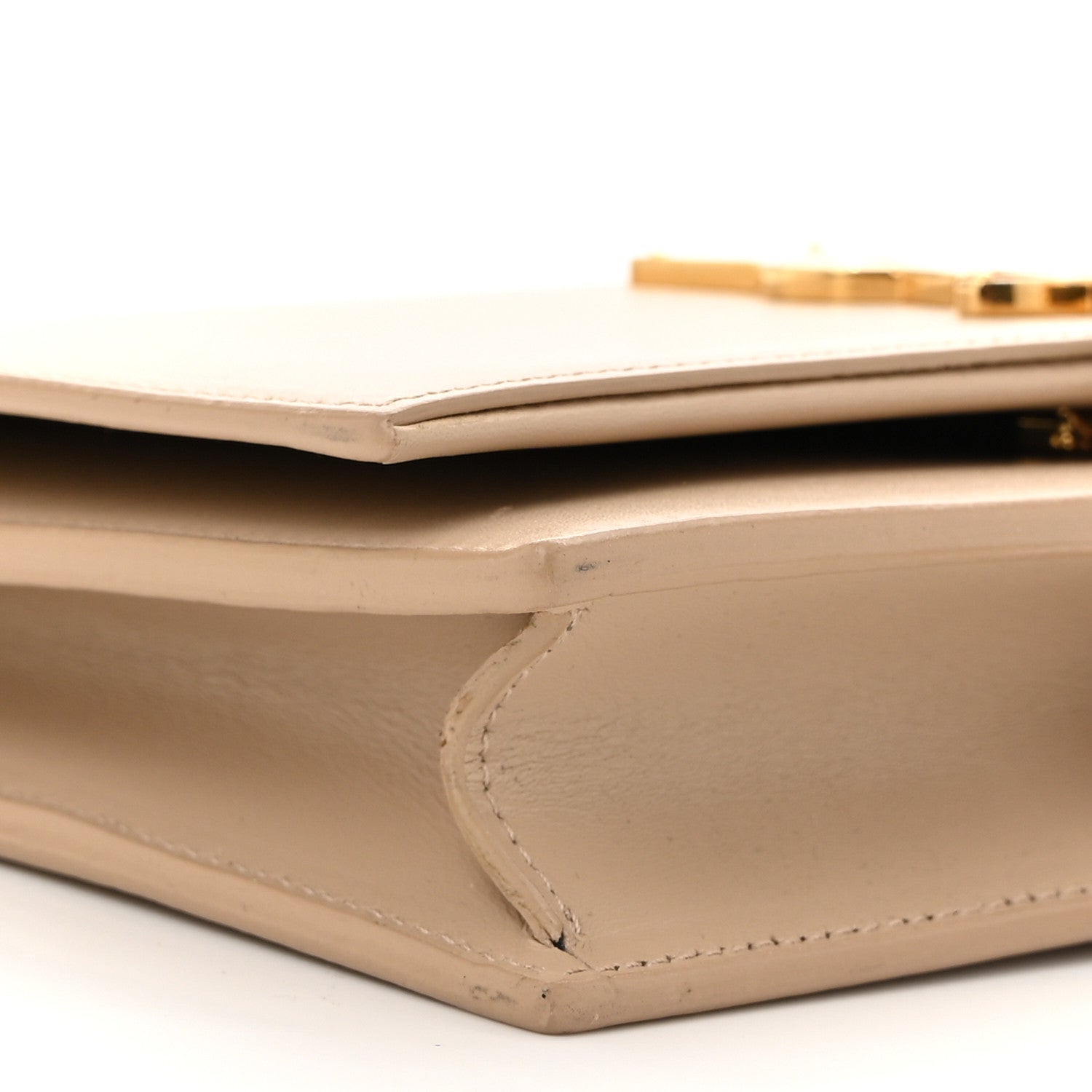 Saint Laurent Smooth Calfskin Classic Monogram Kate Tassel Chain Wallet Nude Powder 9 of 12