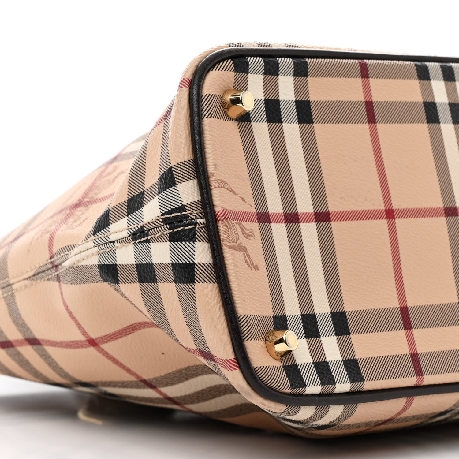 Burberry Haymarket Check Medium Regent Tote Chocolate 9 of 10