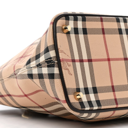 Burberry Haymarket Check Medium Regent Tote Chocolate 9 of 10